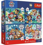 Opakowanie Puzzle 4x88 Psi Patrol Radosne misje TREFL