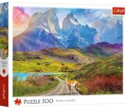 Opakowanie Puzzle 500 Lama w Patagonii TREFL