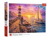 Opakowanie Puzzle 500 Latarnia o zachodzie słońca TREFL