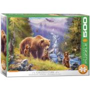 Opakowanie Puzzle 500 Rodzina Grizzly XXL