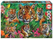 Opakowanie Puzzle 500 Tygrysy w dżungli 112783