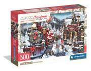 Opakowanie Puzzle 500 Xmas Coll. Train Station Snowman