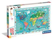 Opakowanie PUZZLE 60 EL MAXI SUPER KOLOR  Wildlife Map