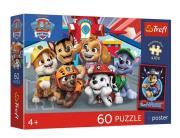 Opakowanie Puzzle 60 Psi Patrol + plakat TREFL