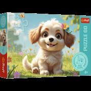 Puzzle 60  Szczeniaczkiem być 17408. Wydawca: Trefl PAP. Dadada.pl Opakowanie Puzzle 60  Szczeniaczkiem być 17408