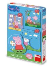 Puzzle Baby 3w1 Świnka Peppa. Wydawca: Dino Toys. Dadada.pl Opakowanie Puzzle Baby 3w1 Świnka Peppa