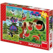 Puzzle dla dzieci 3w1 Krecik i parasol. Wydawca: Dino Toys. Dadada.pl Opakowanie Puzzle dla dzieci 3w1 Krecik i parasol