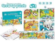 Opakowanie Puzzle do kolorowania 56el z flamastrami