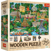 Opakowanie Puzzle drewniane 1000 Francja znane miejsca TREFL