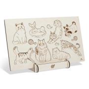 Opakowanie Puzzle drewniane Ani mru mru Rasy kotów