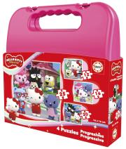 Opakowanie Puzzle Hello Kitty walizka 12 + 16 + 20 + 25  114117