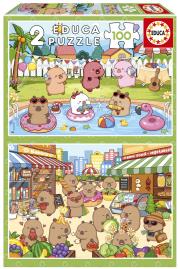 Opakowanie Puzzle Kapibary 2 x 100 el 114285