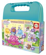 Opakowanie Puzzle Koci Domek Gabi walizka 12  + 16 + 20  + 25 114267