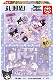 Opakowanie Puzzle Kuromi drewniane 2 x 50 el 114066