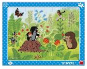 Opakowanie Puzzle ramkowe Krecik i poziomki 40el