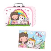 Puzzle w walizce Lillie i Ellie 24el. Wydawca: Barbo Toys. Dadada.pl Opakowanie Puzzle w walizce Lillie i Ellie 24el