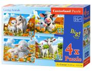 Puzzle x 4 Kontur Loving Animals CASTOR. Wydawca: Castorland. Dadada.pl Opakowanie Puzzle x 4 Kontur Loving Animals CASTOR