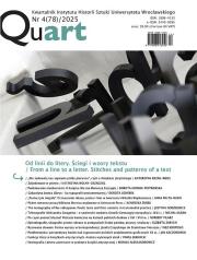 Okładka książki Quart nr 4(78) 2025 Od linii do litery