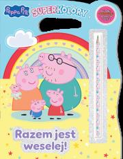 Razem jest weselej. Świnka Peppa. SuperKolory. Autor: Opracowanie zbiorowe. Dadada.pl Okładka książki Razem jest weselej. Świnka Peppa. SuperKolory