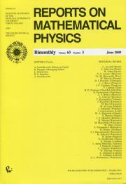 Opakowanie Reports on Mathematical Physics 63/3 2009