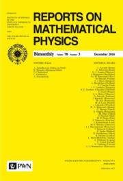 Okładka książki Reports on Mathematical Physics 78/3