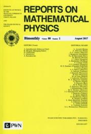 Okładka książki Reports on Mathematical Physics 80/1