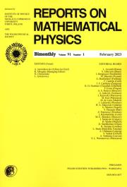 Opakowanie Reports on Mathematical Physics 91/1/2023