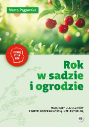 Rok w sadzie i ogrodzie. Autor: Marta Pągowska. Dadada.pl Okładka książki Rok w sadzie i ogrodzie