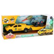 Opakowanie Samochód do montażu z przyczepą i dinozaurem