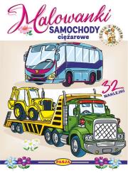 Samochody ciężarowe. Malowanki - seria z misiem. Autor: Kruszewski Włodzimierz, Ernest Błędowski. Dadada.pl Okładka książki Samochody ciężarowe. Malowanki - seria z misiem