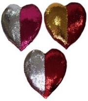 Opakowanie Serce cekinowe 60cm MIX