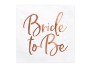 Opakowanie Serwetki Bride to Be różowe złoto 33x33cm 20szt