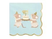 Opakowanie Serwetki One Myszki niebieski 33x33cm 12szt