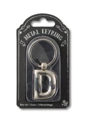 Opakowanie Silver Letter Keyring - brelok do kluczy litera D