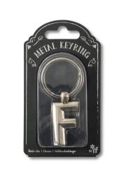 Opakowanie Silver Letter Keyring - brelok do kluczy litera F