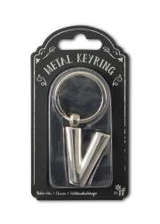Opakowanie Silver Letter Keyring - brelok do kluczy litera V