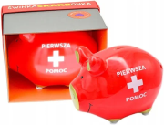 Opakowanie Skarbonka mała świnka Pierwsza pomoc