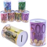 Opakowanie Skarbonka metalowa banknot euro
