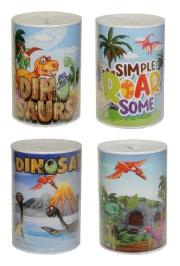 Skarbonka z motywem dinozaurów MIX. Wydawca: SWEDE. Dadada.pl Opakowanie Skarbonka z motywem dinozaurów MIX