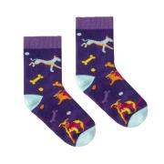 Opakowanie Skarpetki bawełna organiczna psy fioletowe 31-35