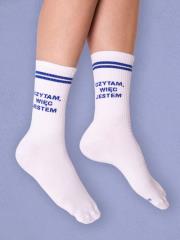 Skarpety sportowe CZYTAM, WIĘC JESTEM 36-40. Wydawca: Nadwyraz. Dadada.pl Opakowanie Skarpety sportowe CZYTAM, WIĘC JESTEM 36-40