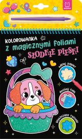 Okładka książki Słodkie pieski. Kolorowanka z magicznymi foliami