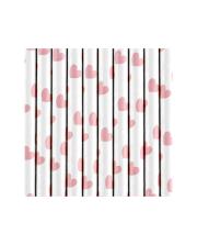 Opakowanie Słomki papierowe j. róż 19,5cm 10szt