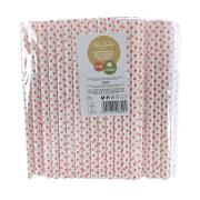 Opakowanie Słomki papierowe jumbo 10mm czerwone 144szt