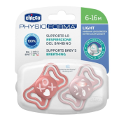 Smoczek uspokajający PhysioForma Light róż 6-16m. Wydawca: Chicco. Dadada.pl Opakowanie Smoczek uspokajający PhysioForma Light róż 6-16m