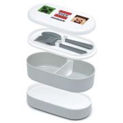 Opakowanie Śniadaniówka ze sztućcami Minecraft Faces LBOX86