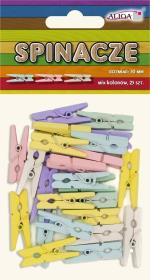 Opakowanie Spinacze drewniane kolorowe 3cm 25szt