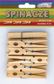 Opakowanie Spinacze drewniane naturalne 72mm 12szt