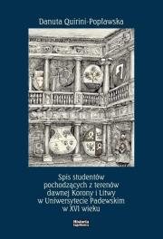 Spis studentów pochodzących z terenów dawnej.... Autor: Danuta Quirini-Popławska. Dadada.pl Okładka książki Spis studentów pochodzących z terenów dawnej...