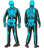 Opakowanie Strój szkielet neonowy niebieski rozm. 158